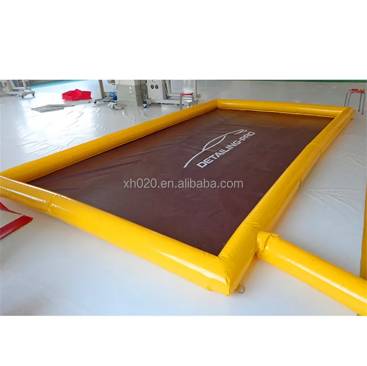 Коммерческих воды сдерживания ПВХ брезент портативный надувные автомойки коврик