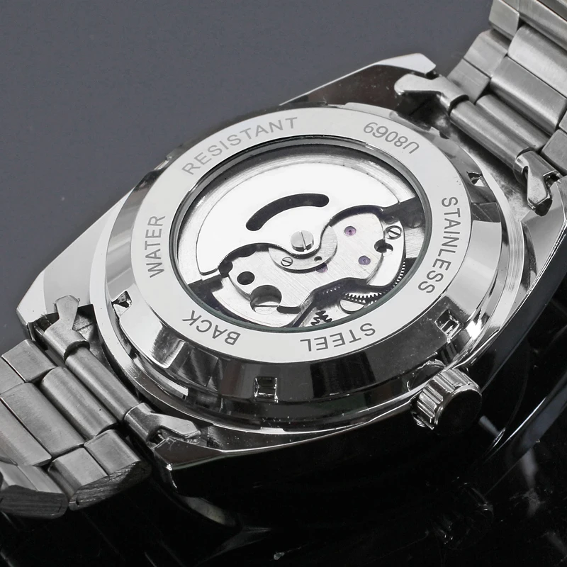 T-Winner Luxury Blue Analog Mechanical Watch