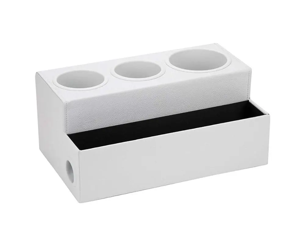 Home Leather Desk Organizer Hair Dryer Person Case Tools Keeper Storage Holder Bath Accessories Classified Storage Case Box