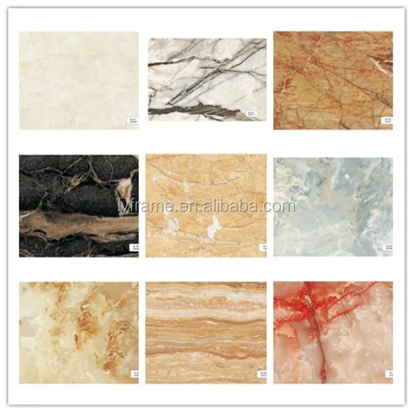 Деревянный дизайн ПВХ мраморный лист с высокой глянцевой водонепроницаемой УФ поверхностью Мраморный