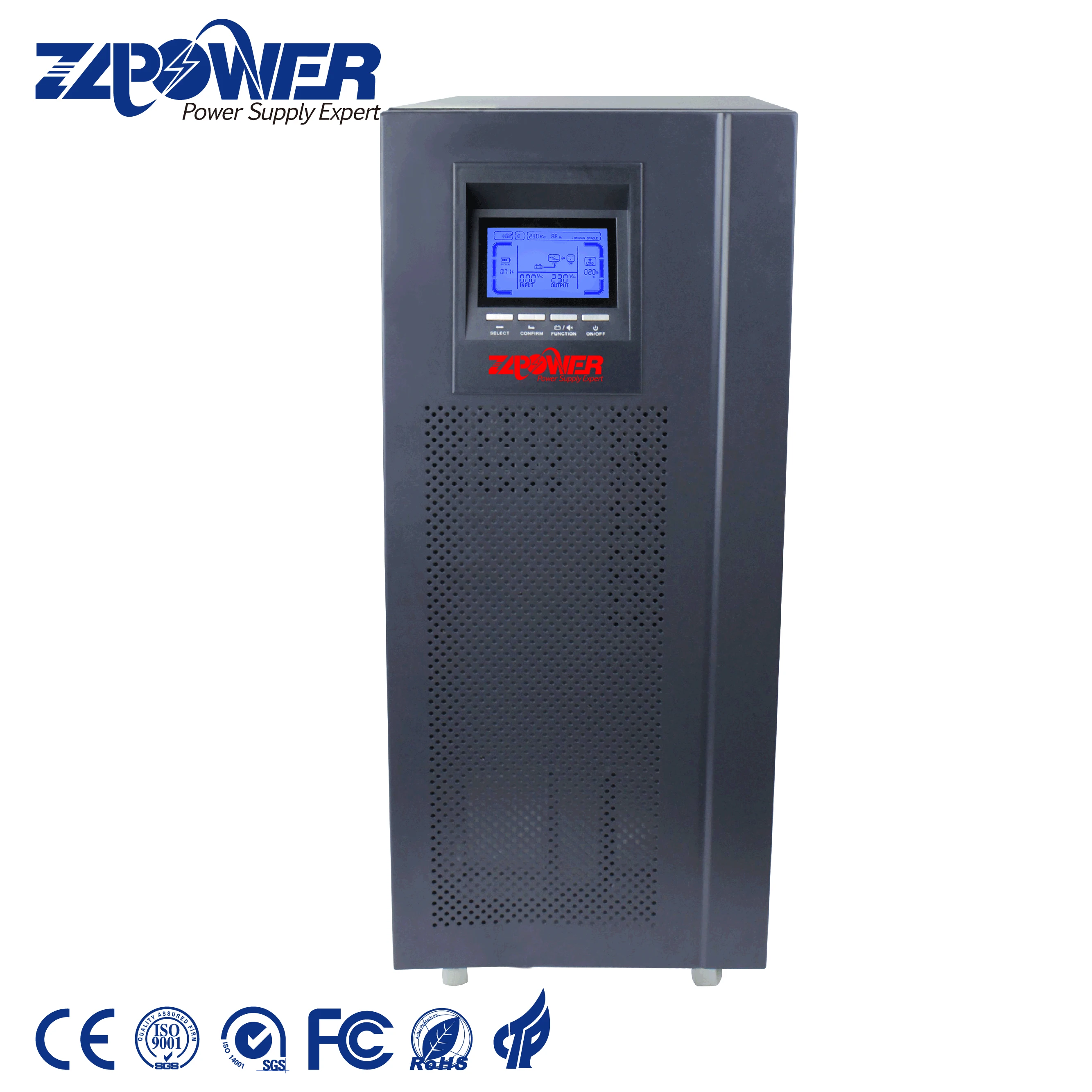 10KW long backup time high frequency online ups