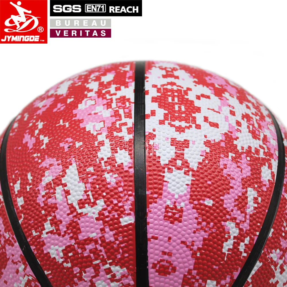 Цветной недорогой резиновый баскетбольный мяч, размер 6, для младшей