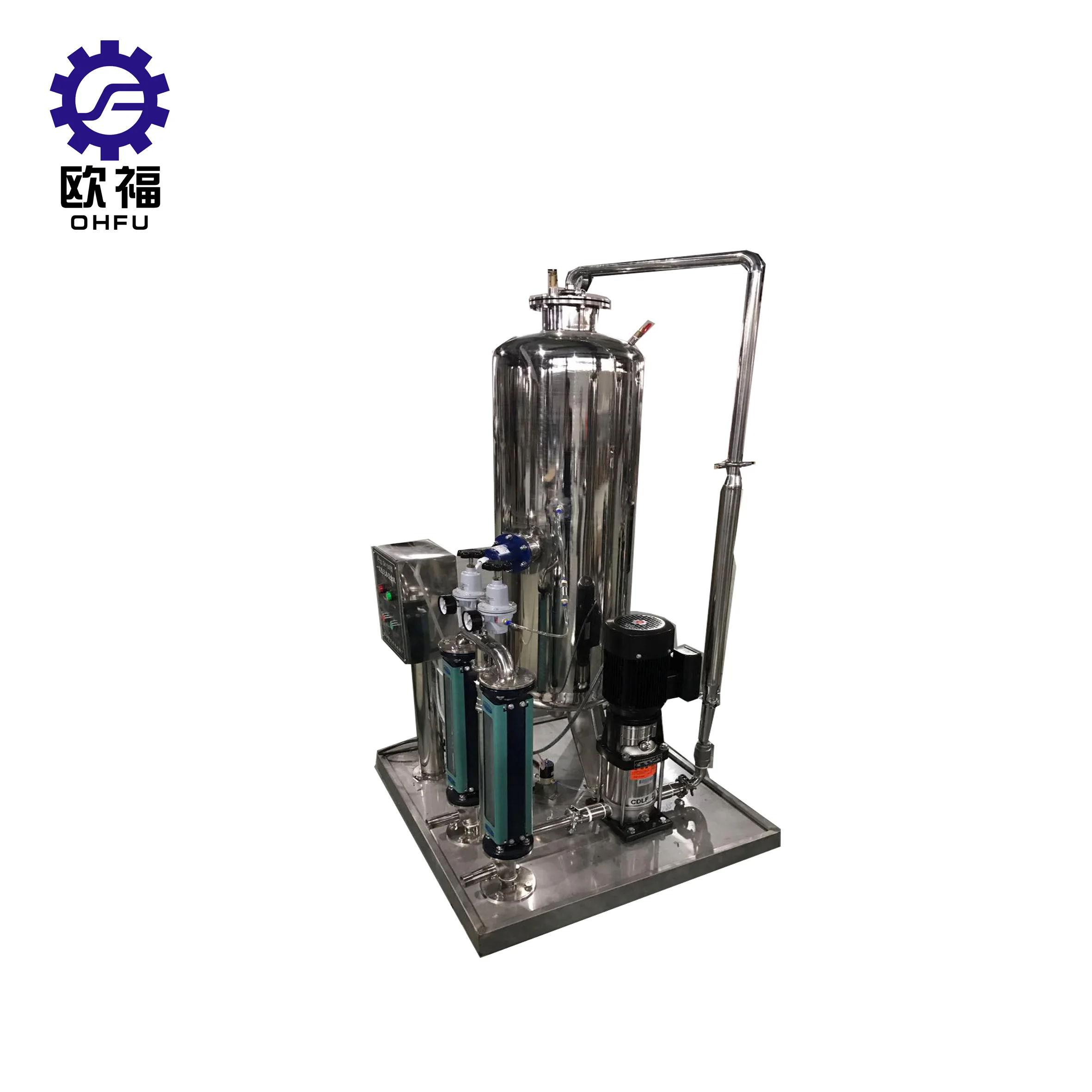 Stainless Steel 1500L Soda Water Sprinkle Beverage Carbonated Beverage Mixing Machine CO2 Mixer Carbonator Factory Price