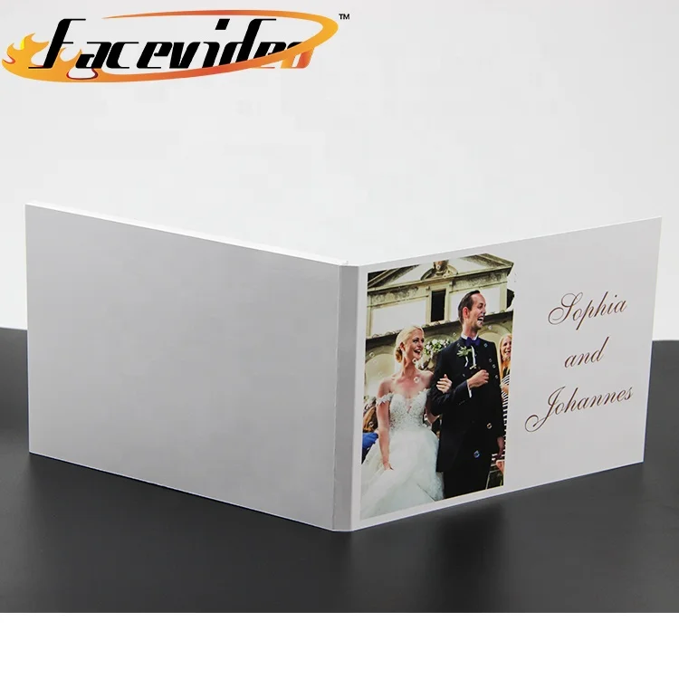 Hign Quality Printing 7 Inch LCD Display Video Greeting Card Wedding Video Invitation Card Gift Video Brochure Thank You Card