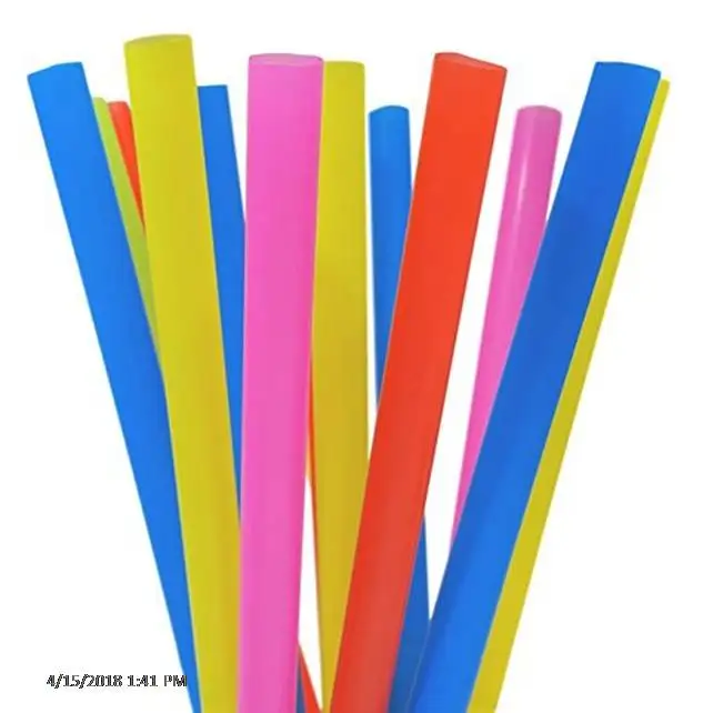 Assorted Colors Plastic Straws - 500/Case - Party Direct