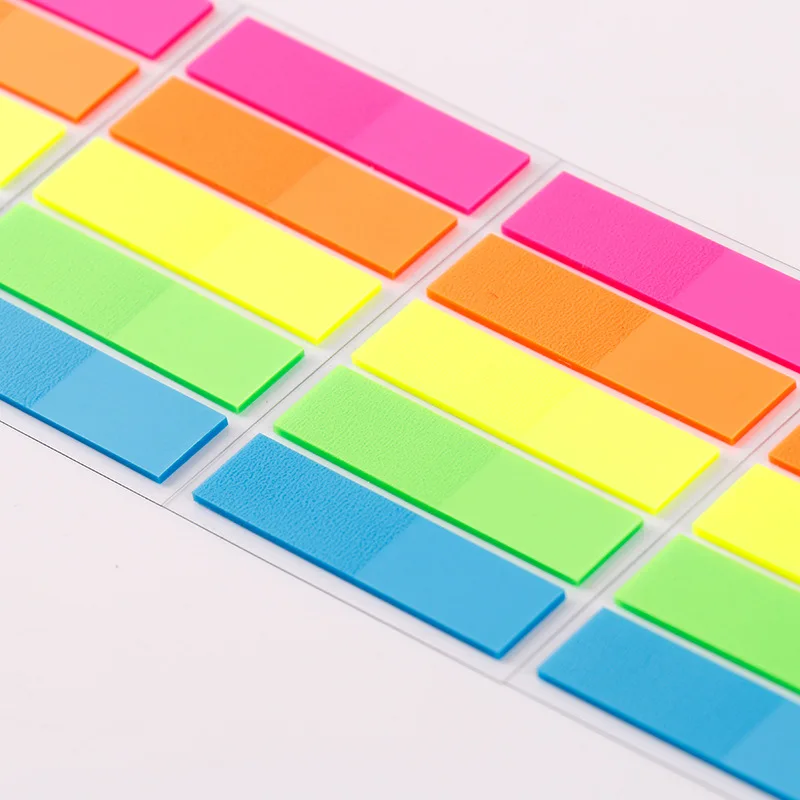 Colorful PET Page Marker 5 Colored Plastic Sticky Note