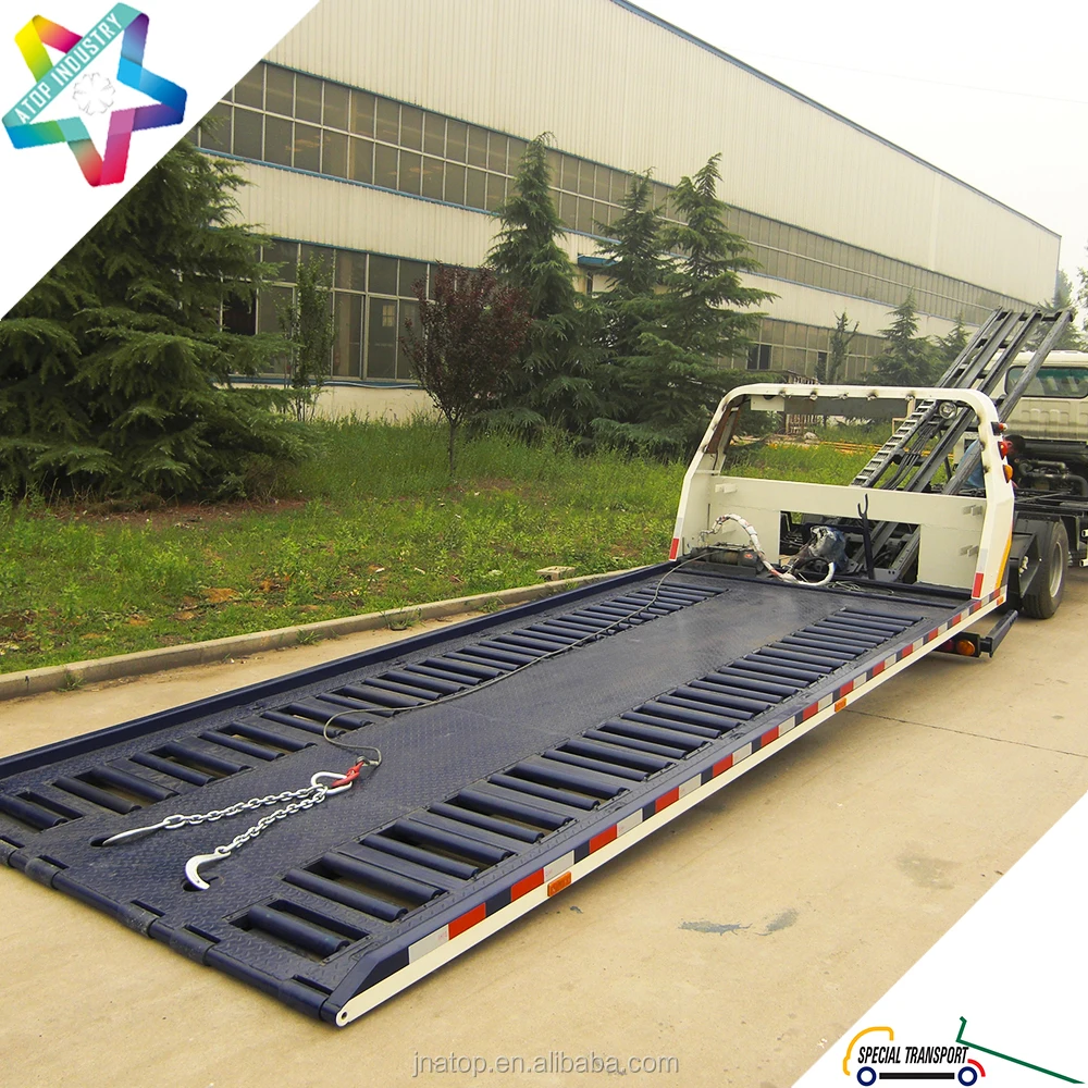 Source Fully Flat To 12 Degrees Low Angle Loader Rollback Carrier Flush  With The Ground For Loading & Unloading Flat Low Bed Tow Truck On  M.Alibaba.Com