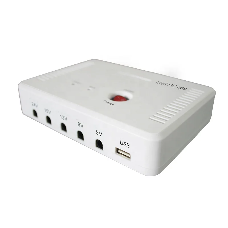 SK616 Model Mini Solar DC UPS Single Phase On-Line UPS Lithium Battery 5V 9V 12V 15V 24V for Networking IP Camera Application