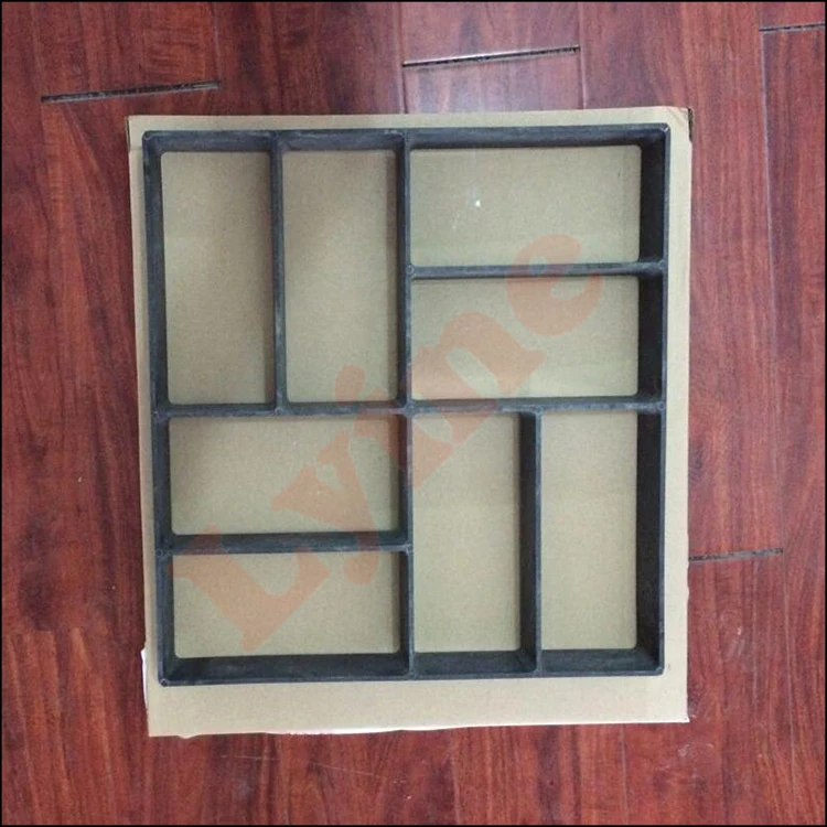 Lyine сделай сам пластиковый бетон шаговый камень патио случайное тиснение декоративный кирпич дорожка укладчик плитка формы