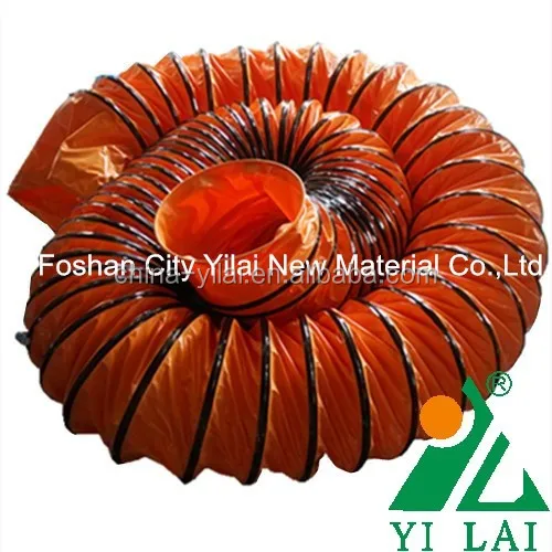 PVC Negative Pressure Flexible Duct for Portable Fan/ Large Diameter Pvc Flexible Ducting