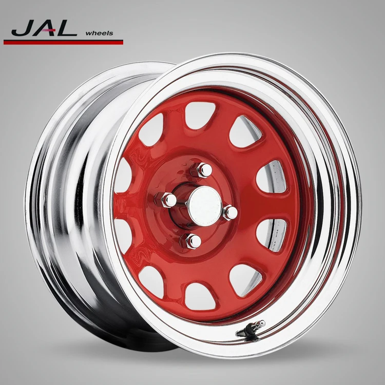 Hoop Design Chrome Steel Rims 4x100 Offroad 10 Hole Terrain Sport Wheels