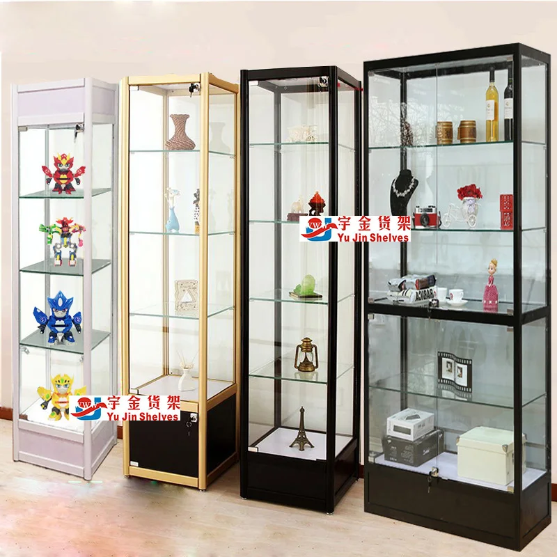 ガラス展示キャビネット、照明付き dショッピング |コレクションケース ショーケース LEDライト付