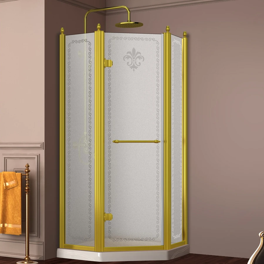 Multifunctional Square Corner Complete Acrylic Shower Enclosures with Hinge Glass Doors and with Frame