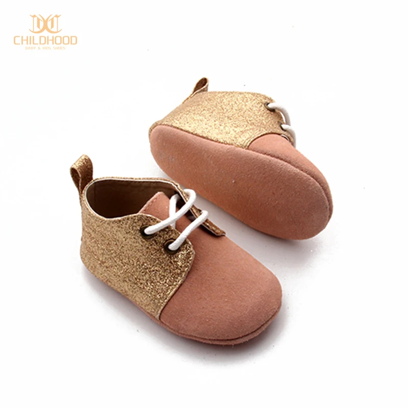 Блестящая кожаная замшевая подошва детская Классическая