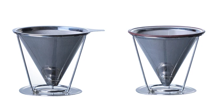 Hario Original V6 Pour Over Stand & Dripper Cone, Stainless Steel