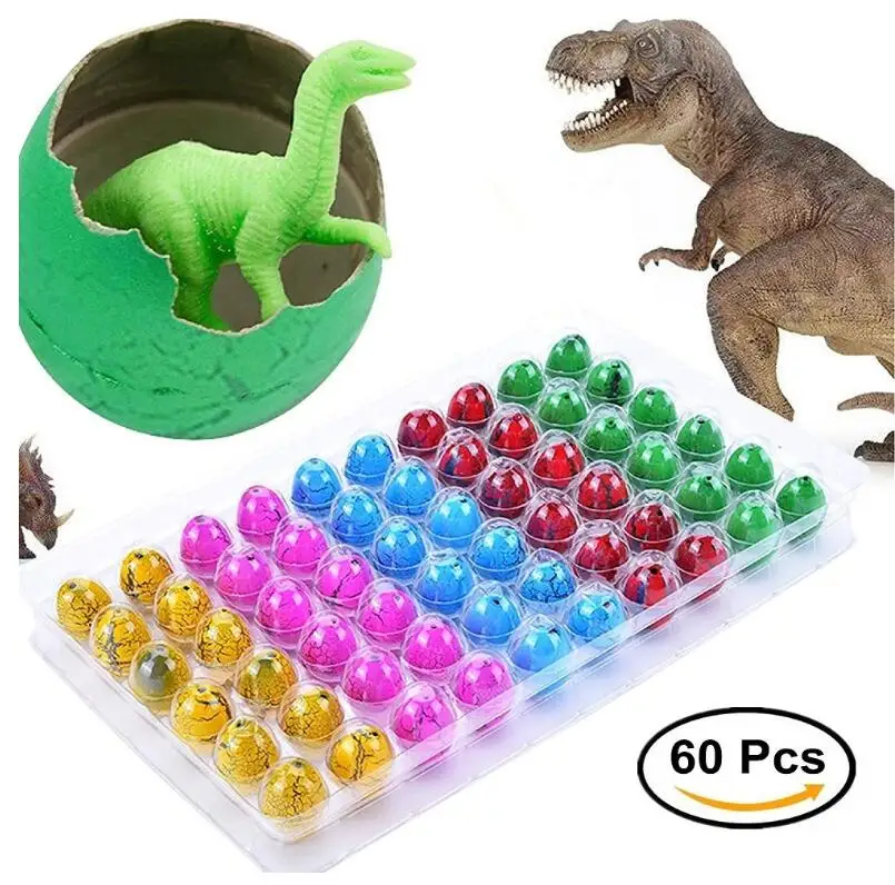 Dinosaur Eggs Toy Hatching Growing Dino Dragon for Children Large Size Pack  of 30pcs,Colorful Crack Magic Hatching Dinosaur