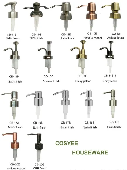 Металлический насос для шампуня 28/400 подходит стеклянной бутылки