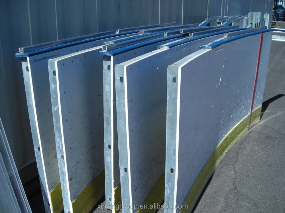 HDPE Kick Plate, Dasher Board, Top Stripes ICE RINK Board