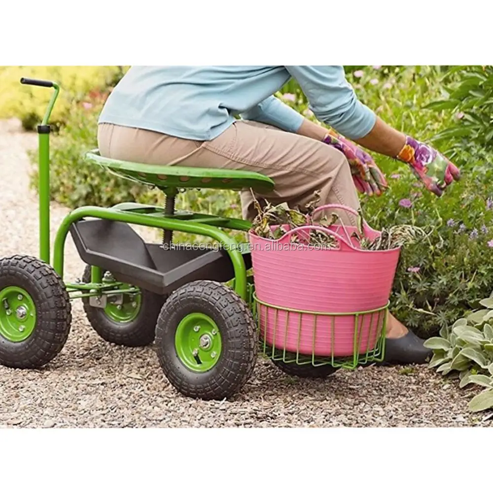 4 wheel garden seat