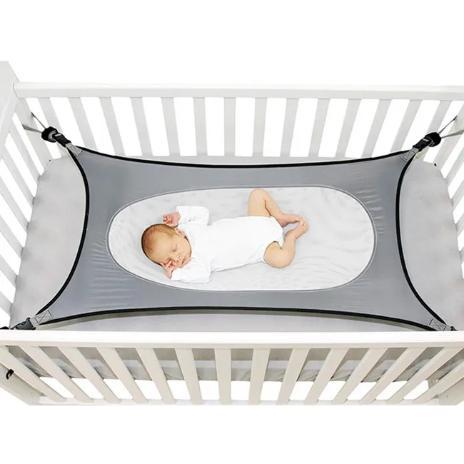 Safety Newborn Baby Hammock for Crib Strong Adjustable Straps Breathable Net 