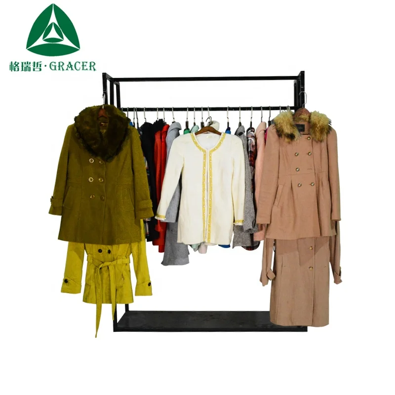 Cheap Winter Short Worsted Coat Free Shipping  Women Used Clothes Guangzhou China