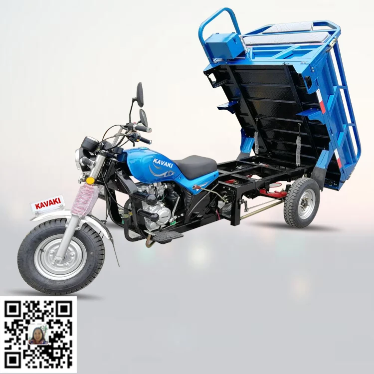 Ghana Adult Cargo Tricycle with Shade Roof Loncin 200cc 250cc air Fan Cooled Motorcycle
