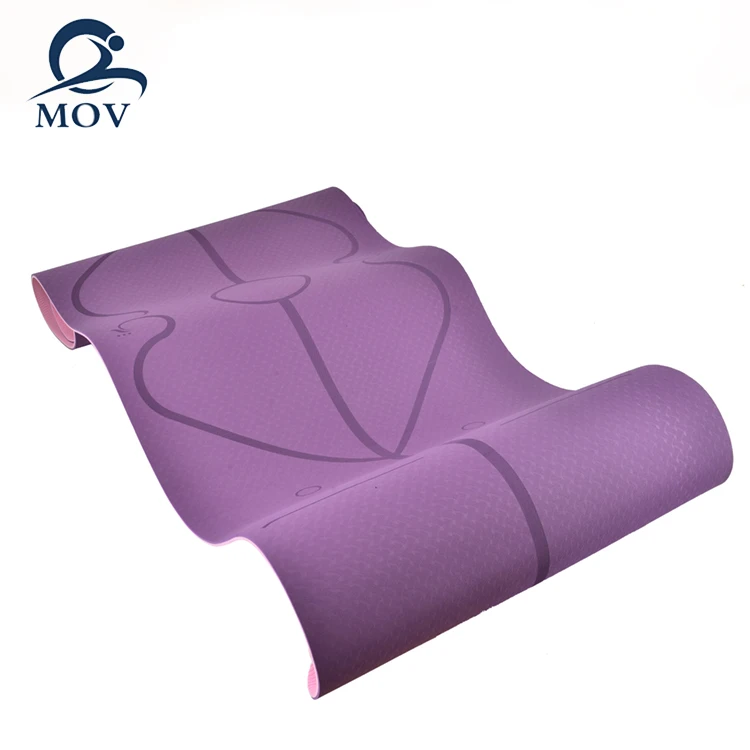 6MM Double Layers TPE Custom Print Logo Label  Waterproof  Anti Slip TPE Eco Yoga Mat