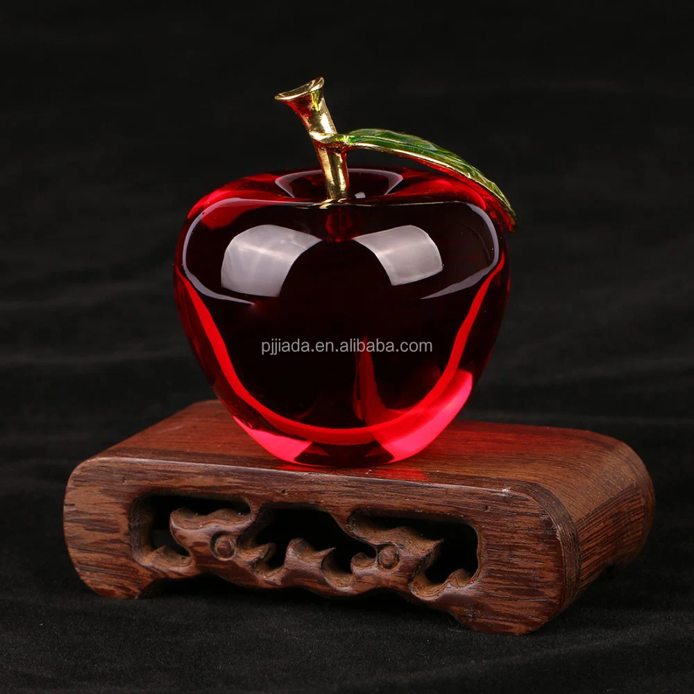 ガラス製 Appleロゴ 彫刻 立方体