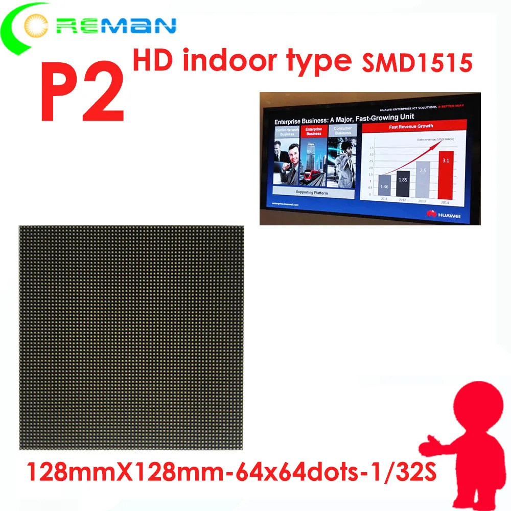 Dalam Ruangan P2 Pixel Display Panel 