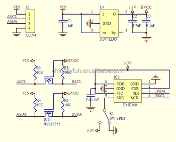 BME280 5V Sensor-Modul – Temperatur, Luftfeuchtigkeit & Druck – I2C/SPI, 2 Stück – Für Arduino & IoT