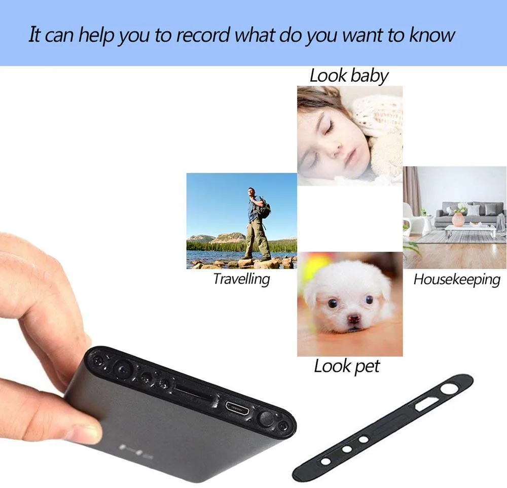 
 Запасные аккумуляторы для телефонов безопасности Скрытая камера, Full HD 1920*1080P мини видео регистраторы видеоняни и радионяни Няня Cam Pet камера, 10000 мАч  