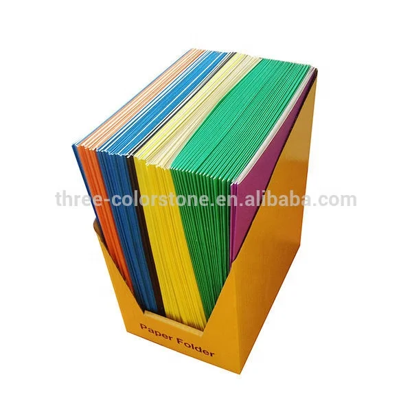 Папки для файлов из крафт-бумаги 2 кармана разные цвета 100 шт./коробка