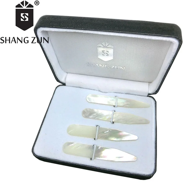 Высококачественный воротник на заказ с перламутром 4 шт. в коробке воротники для мужской