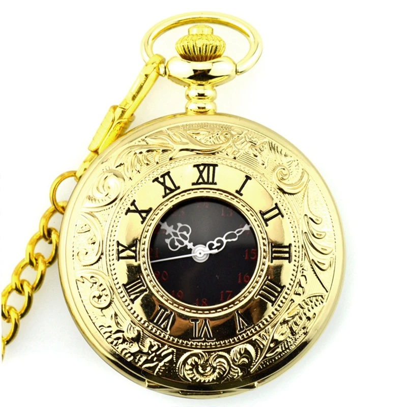 Reloj de bolsillo para hombre, reloj de bolsillo Dad, retro de cobre,  números romanos de cazador completo, dispaly con clip para el cinturón de  la
