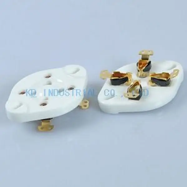 1pc U4A Base Tube Ceramic Socket fit for 300B 572B 811A Gold Plated Pins