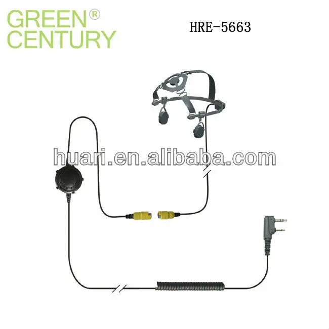Two Way Radio Bone Conduction Earpiece Microphone ,incoming Call Vibration