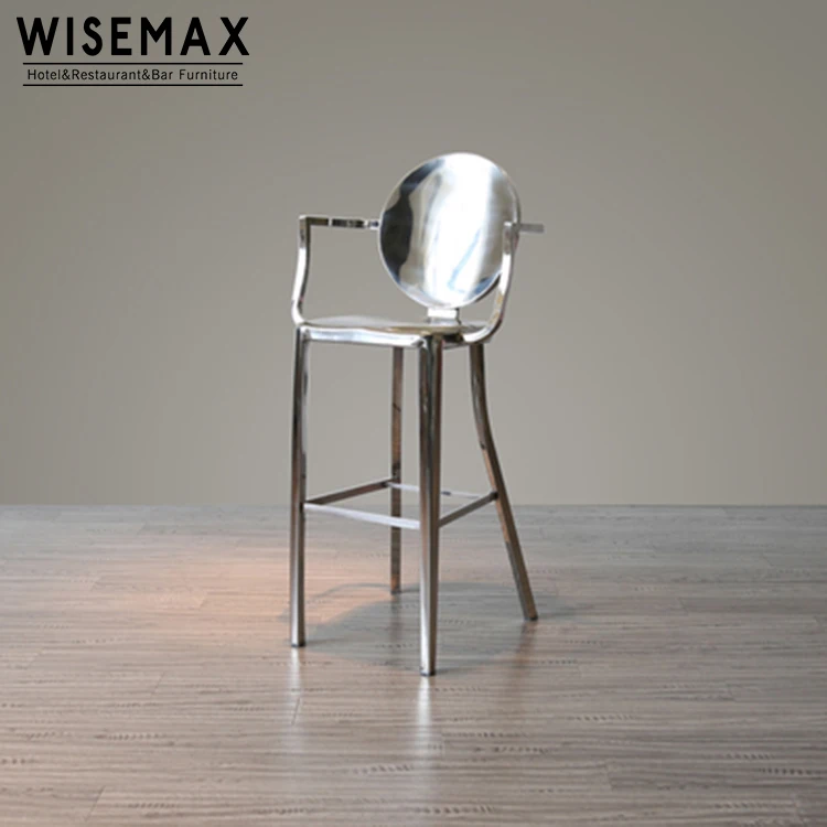 Modern Industrial Iron Metal Frame Bar Chair Bar Furniture Brushed Stainless Steel Kong Bar Stool With Armrest For Sale Buy Stainless Steel Bar Stool Metal Bar Stool Barstool Chairs Product On Alibaba Com