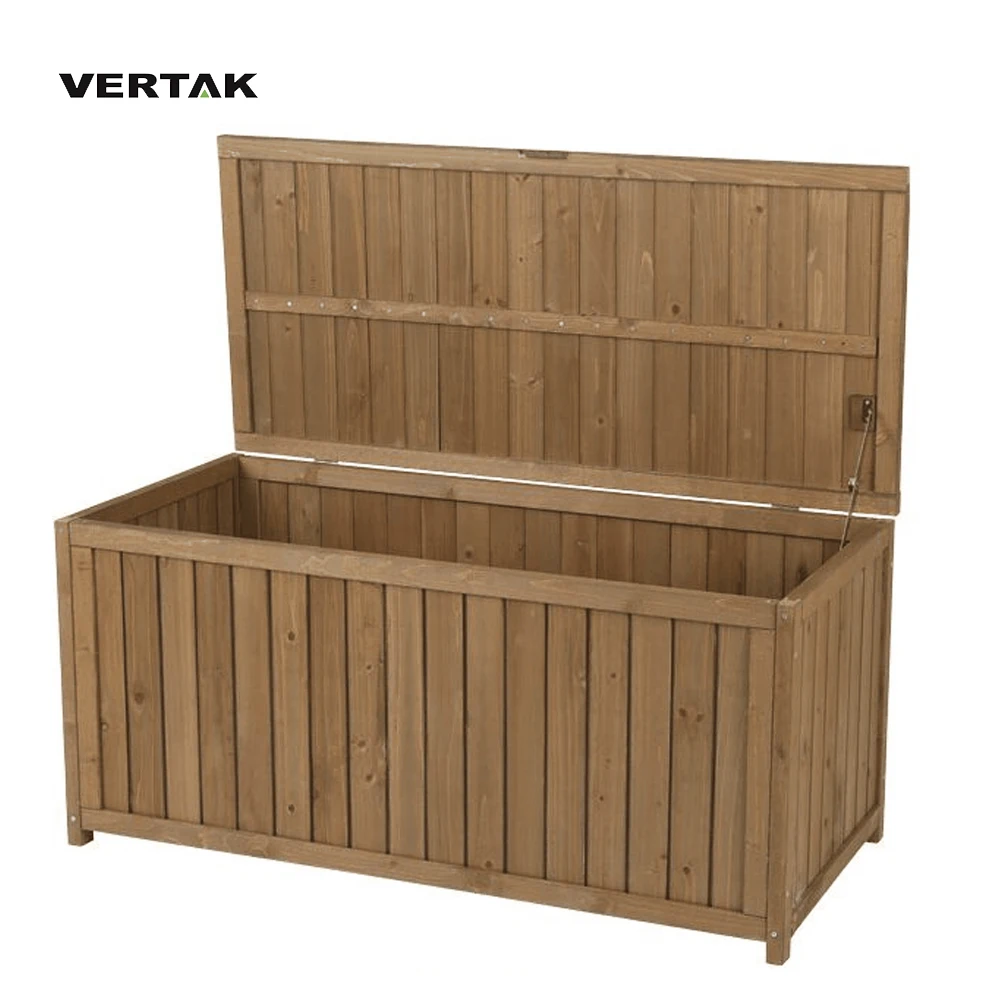 Vertak Hot Selling Outdoor Large Wooden Tool Storage Box Garden Storage .