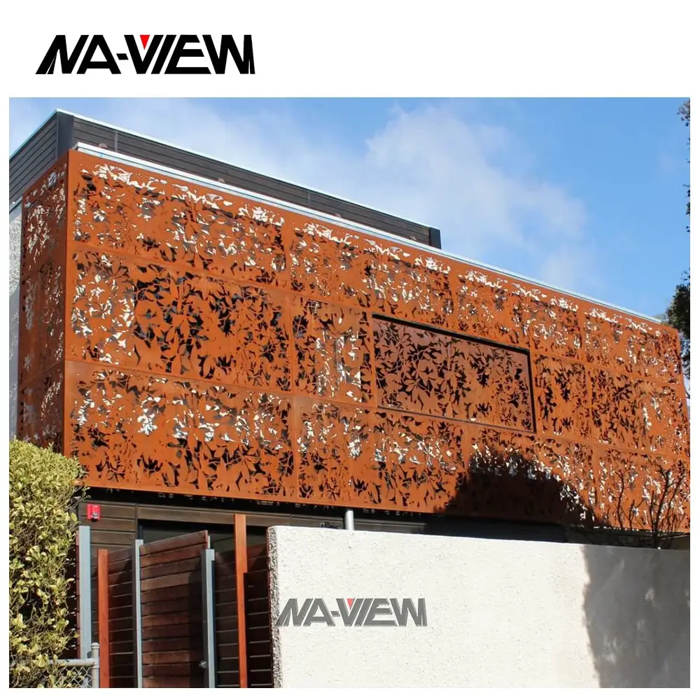 Steel Stainless Steel Decorative Metal Sheets Perforated Patterned Openings Curtain Wall Screen Decoration Welding Available