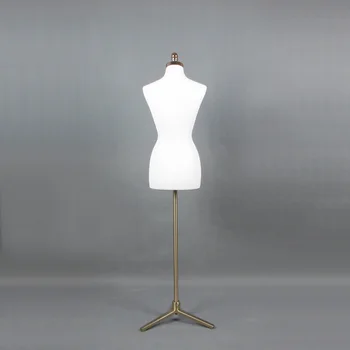 Female Mannequin Torso Dress Form w/ Tripod Stand White Foam