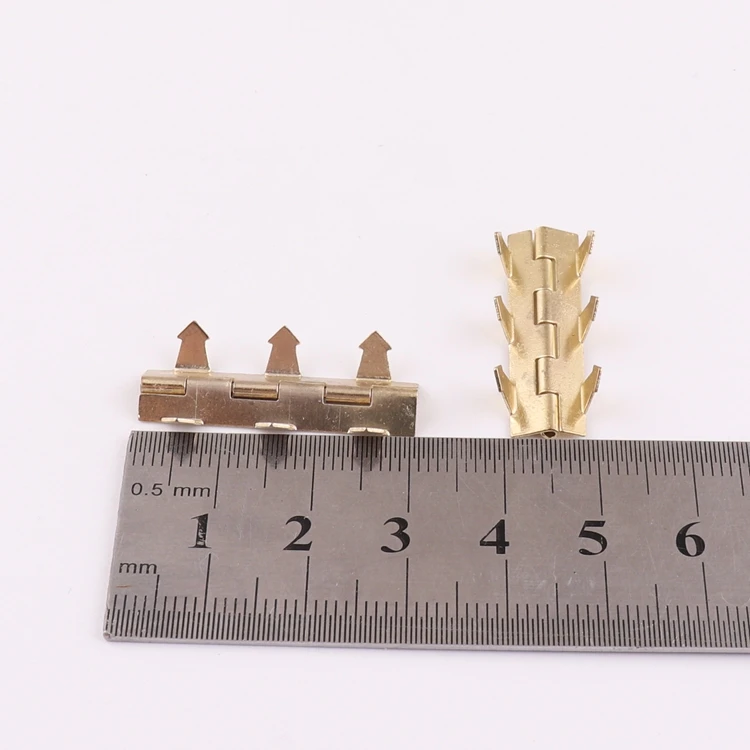 Small Brass Color Metal Jewelry Box Clasp Hinge with Hooks for Wooden Case Suitcase Accessories