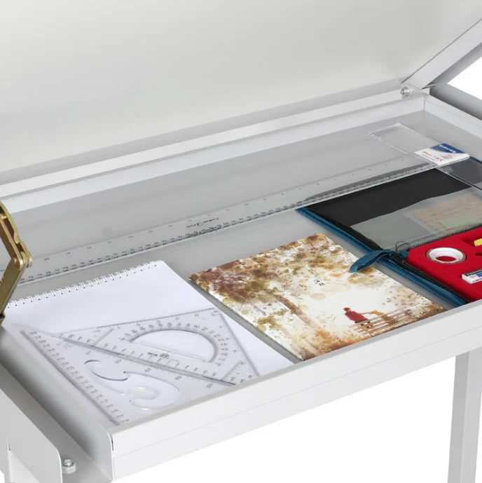 Engineering  Metal Height Adjustable Manual Art Desk Architect Drawing Table for School