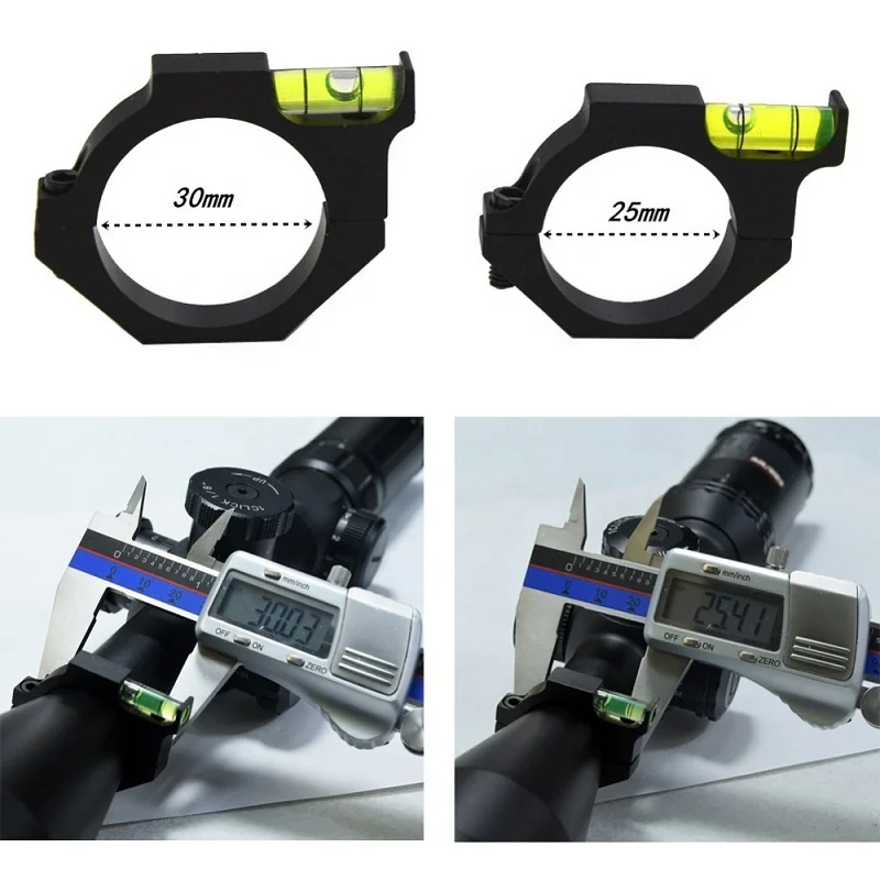 
 Кольца прицела 25,4 мм 30 мм с точным воздушным пузырьковым уровнем, Монтажное кольцо для прицела и лазера  