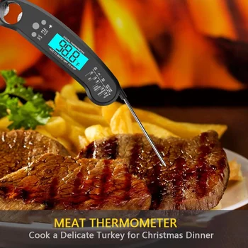 Alpha Grillers Food & Meat Thermometer for Oven w/Temperature Probe, Leave  in Digital Oven Thermometer for Cooking in The Kitchen & Grilling with 7