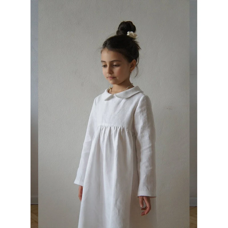 white linen dress skirt