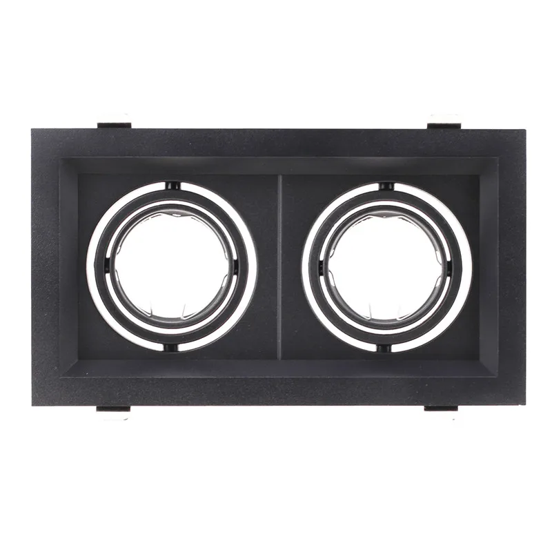 China Manufacture Directly 2 Head GU10 MR16 Recessed Downlight LED Spotlight Light Fixture Frame Holder