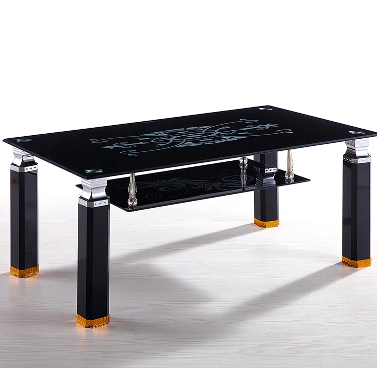 Wholesale Custom Luxury Movable Colorful square Tempered Glass Coffee Table with Stainless Steel Frame