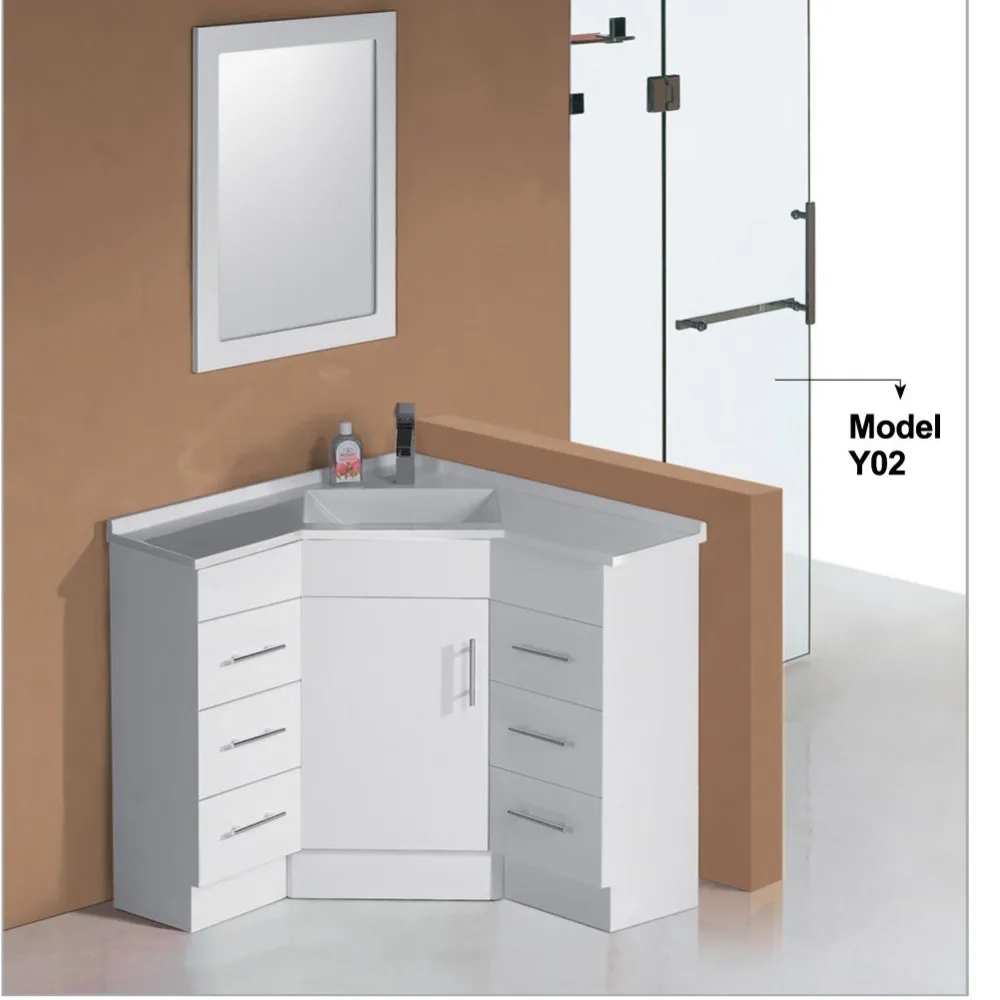 White Lacquer Modern Discount Cheapest Corner Bathroom Vanities And Sinks Buy Bathroom Corner Vanity Unit