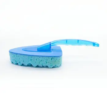 Blue Plastic Handle Car Cleaning Brush Auto Care Wash Sponge With Handle