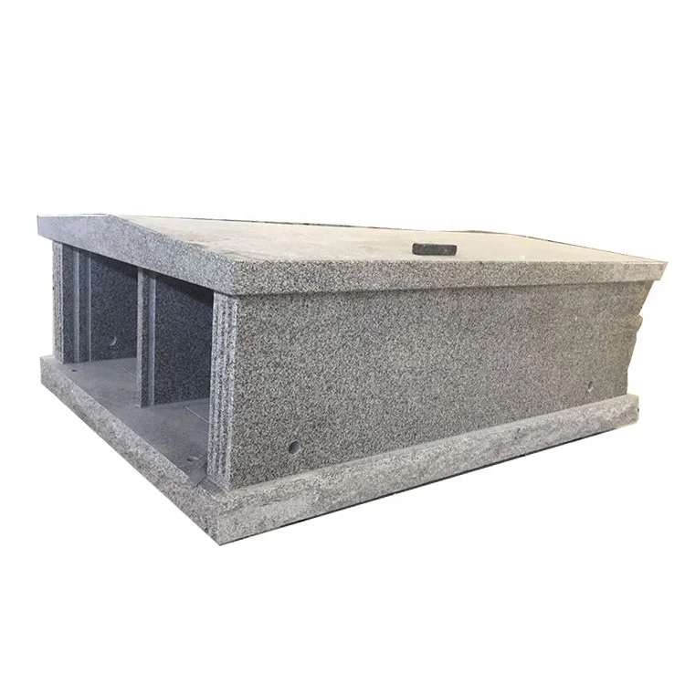 SH STONE Cheap G633 Light Grey Stone Mausoleum Prices Granite Mausoleum Designs Wholesale